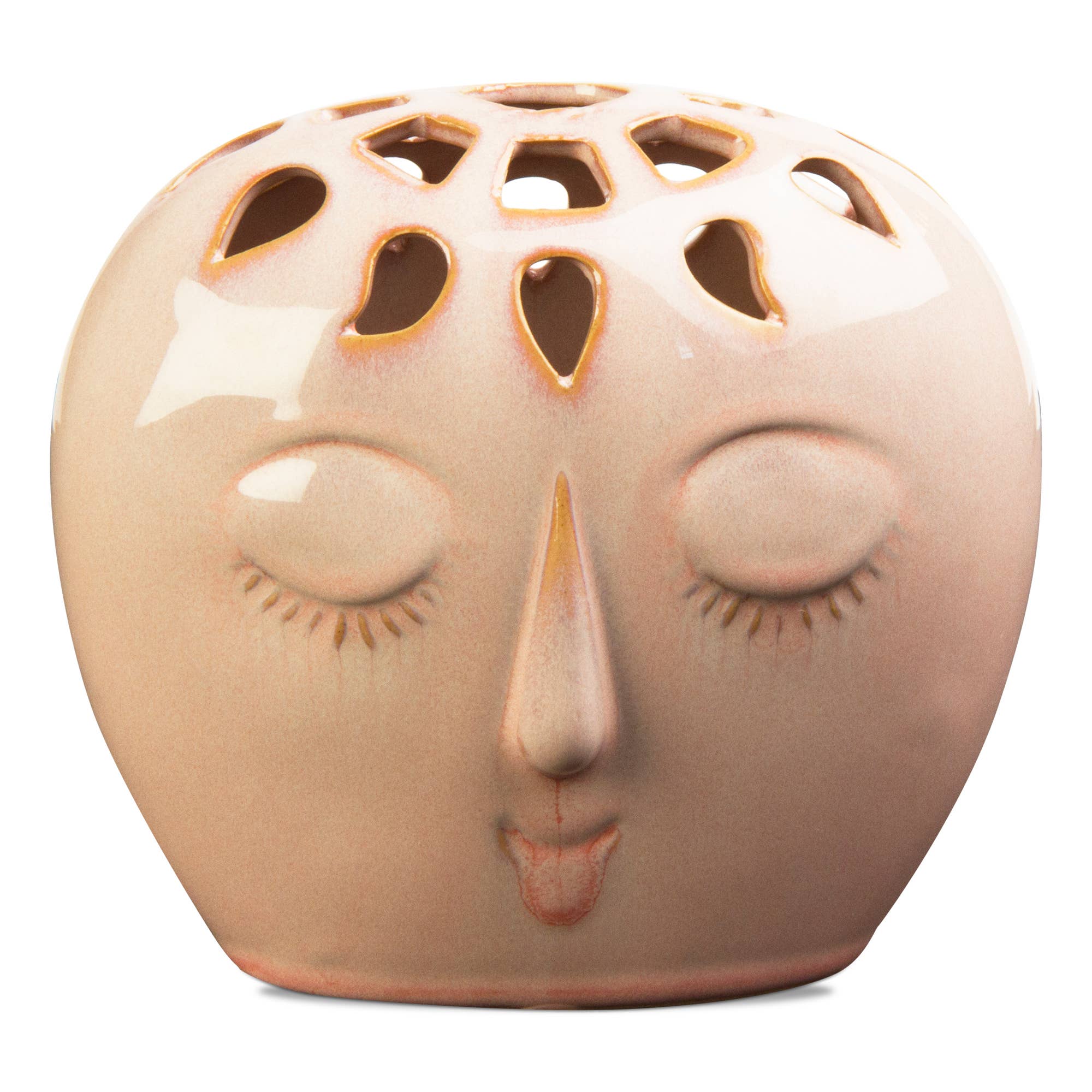 Blush Stoneware Bud Vase - Dreamer Flower Frog Ceramic