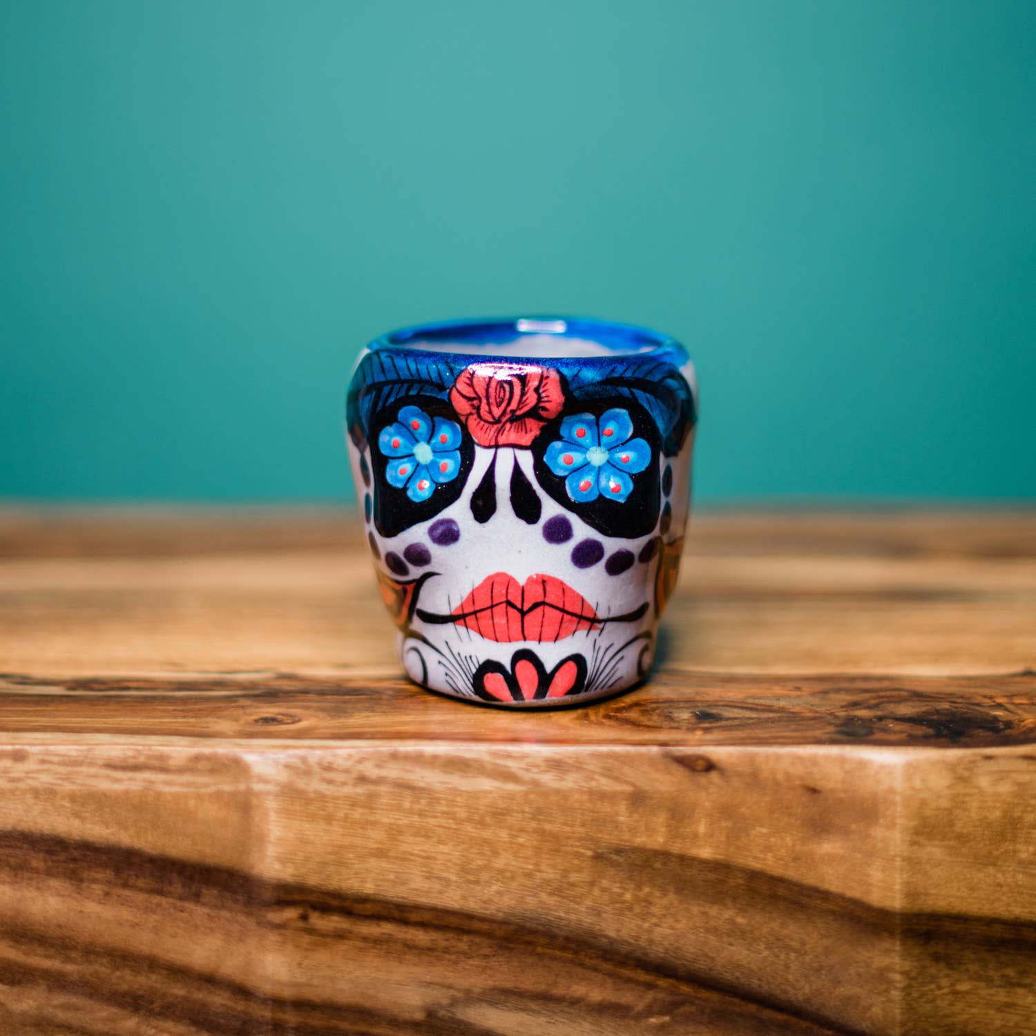 La Catrina Sugar Skull Skeleton Mug Artisan Made