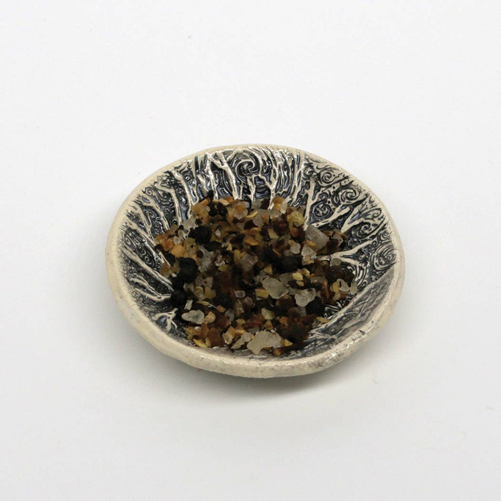 Handcrafted Tree Moon Art Pottery Bowl - Trinket Dish