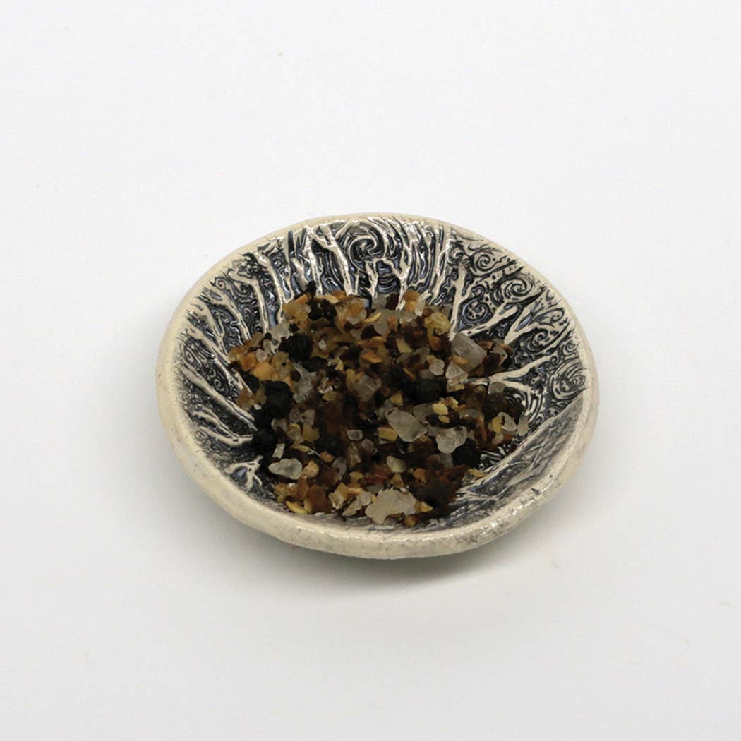 Handcrafted Tree Moon Art Pottery Bowl - Trinket Dish