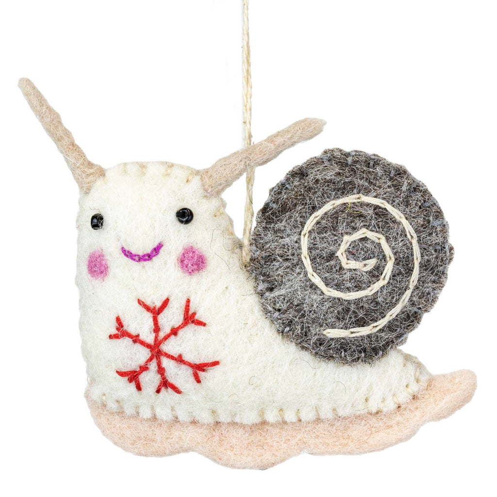 Snowflake Snail Ornament | A Little Winter Wanderer
