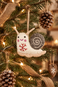 Snowflake Snail Ornament | A Little Winter Wanderer