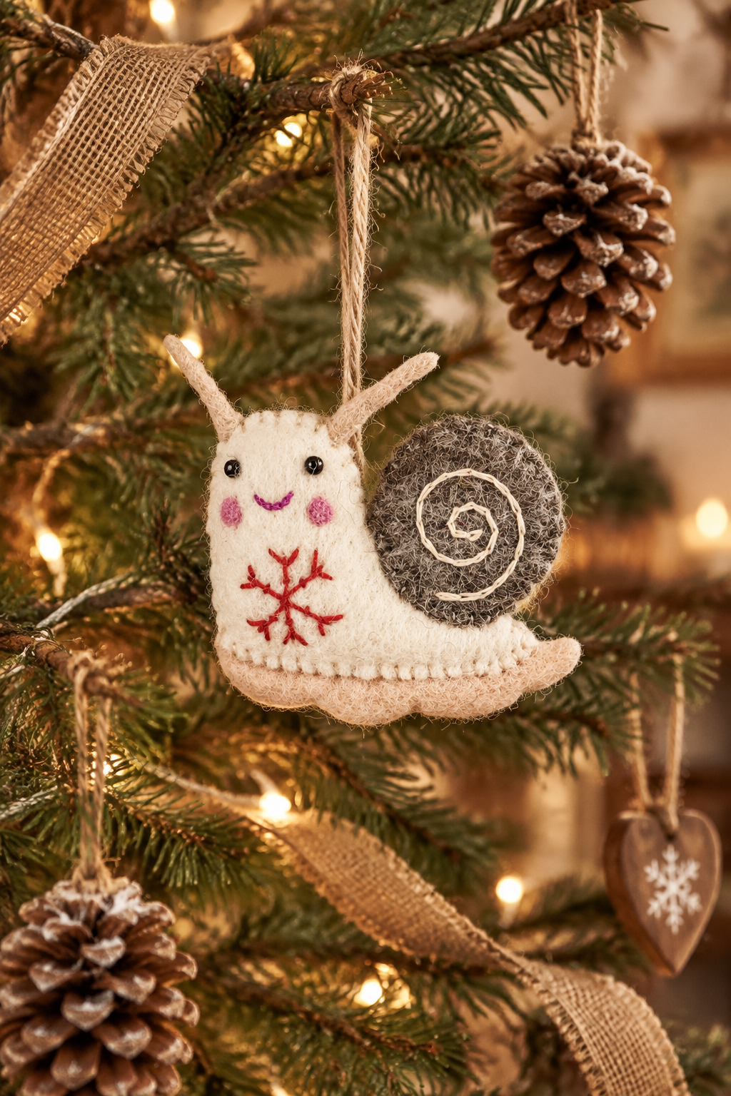 Snowflake Snail Ornament | A Little Winter Wanderer