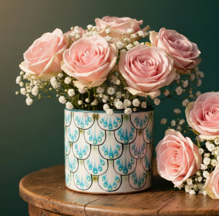 Art Deco Handleless Mug/ Planter