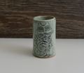 Tiny Tumbler – Patterned Cat | Handcrafted Ceramic