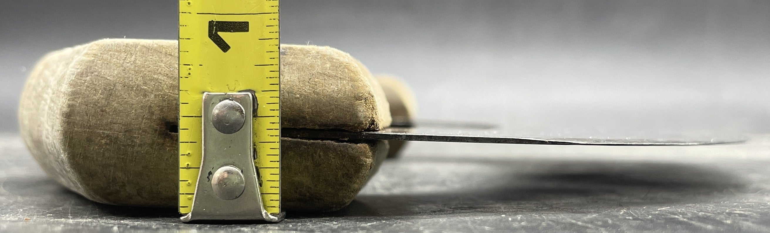 Antique Food Chopper Primitive Wood Metal Knife Rocking Blade Tool Approx. 6' wide x 5.25