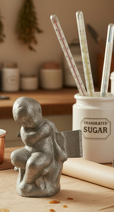 ANTIQUE PEWTER ICE CREAM MOLD #992 CUPID CHERUB BOY 1900'S VICTORIAN ~ E&CO