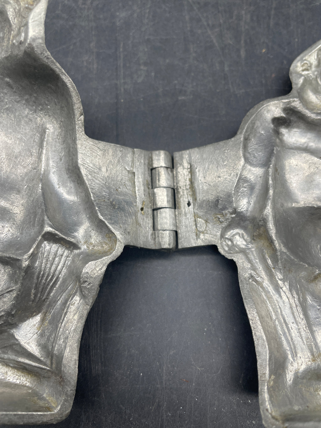 ANTIQUE PEWTER ICE CREAM MOLD #992 CUPID CHERUB BOY 1900'S VICTORIAN ~ E&CO