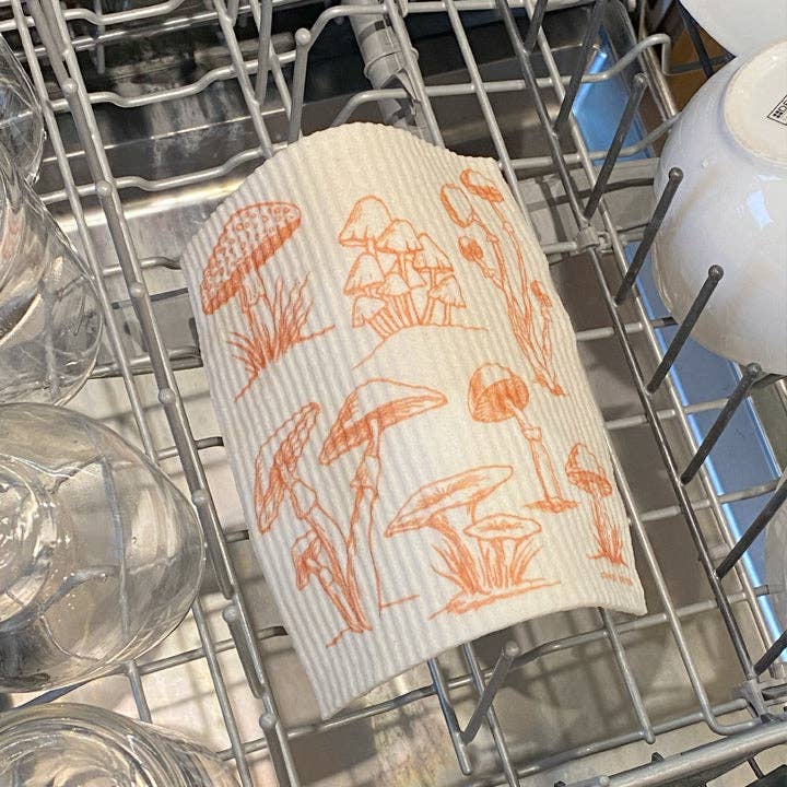 Mushroom Swedish Dish Cloth | Eco-Friendly Reusable Kitchen Cloth