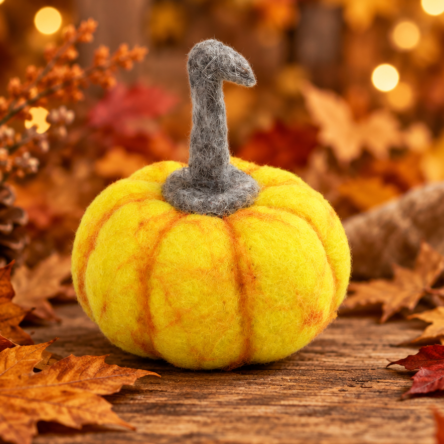 Small Autumn Munchkin Pumpkin | 3.5-Inch Harvest Charm