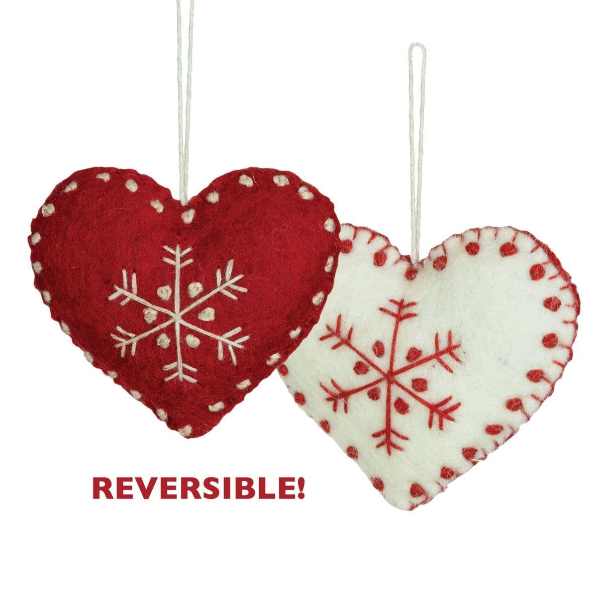 Snowflake Heart Ornament