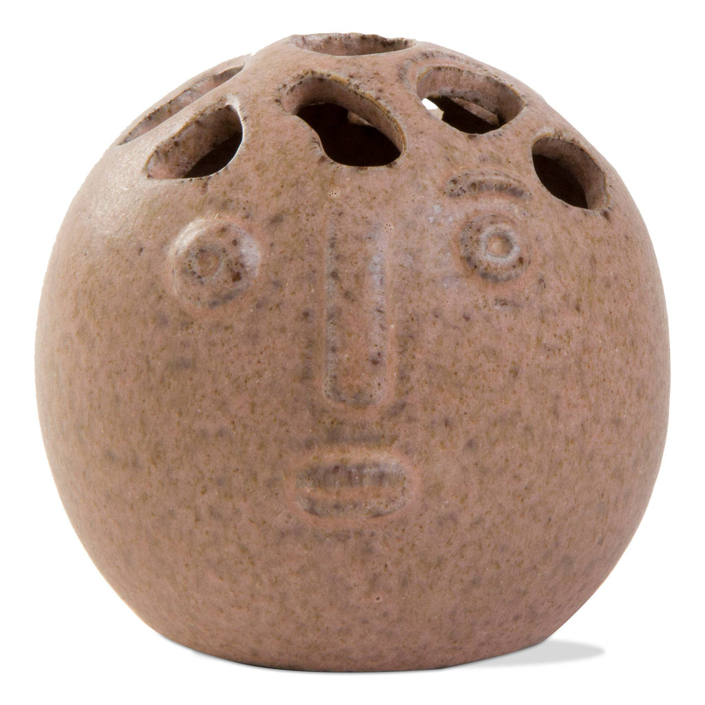 Blush Stoneware Flower Frog - Artisan Visionary Flower Bud Vase