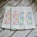 Embroidered Lots of Dogs Flour Sack Tea Towel | Multicolor | Dog Lover Kitchen Decor