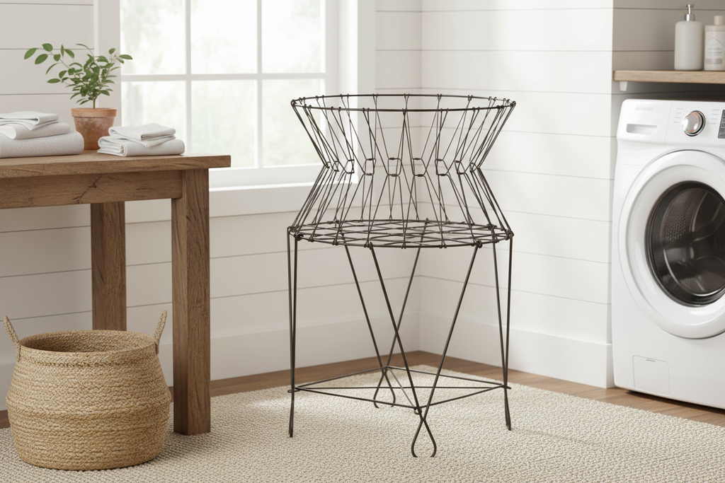 Vintage Iron Laundry Basket