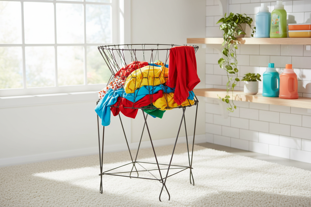 Vintage Iron Laundry Basket