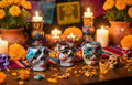 La Catrina Sugar Skull Skeleton Mug Artisan Made