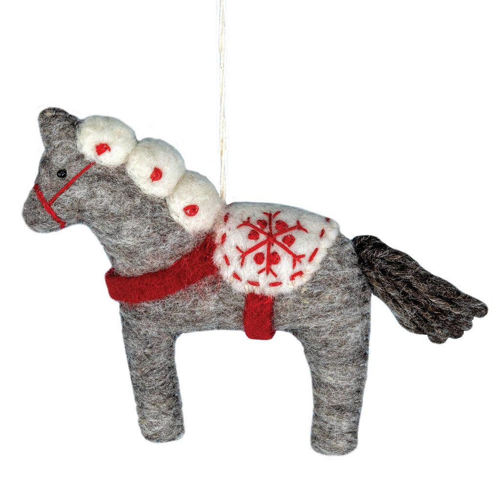 Ornament: Snowflake Dala Horse