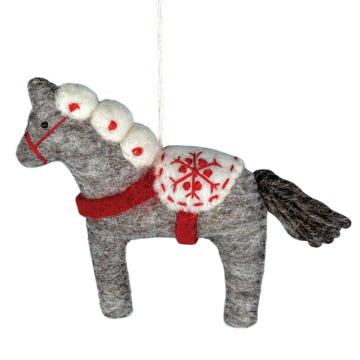 Ornament: Snowflake Dala Horse
