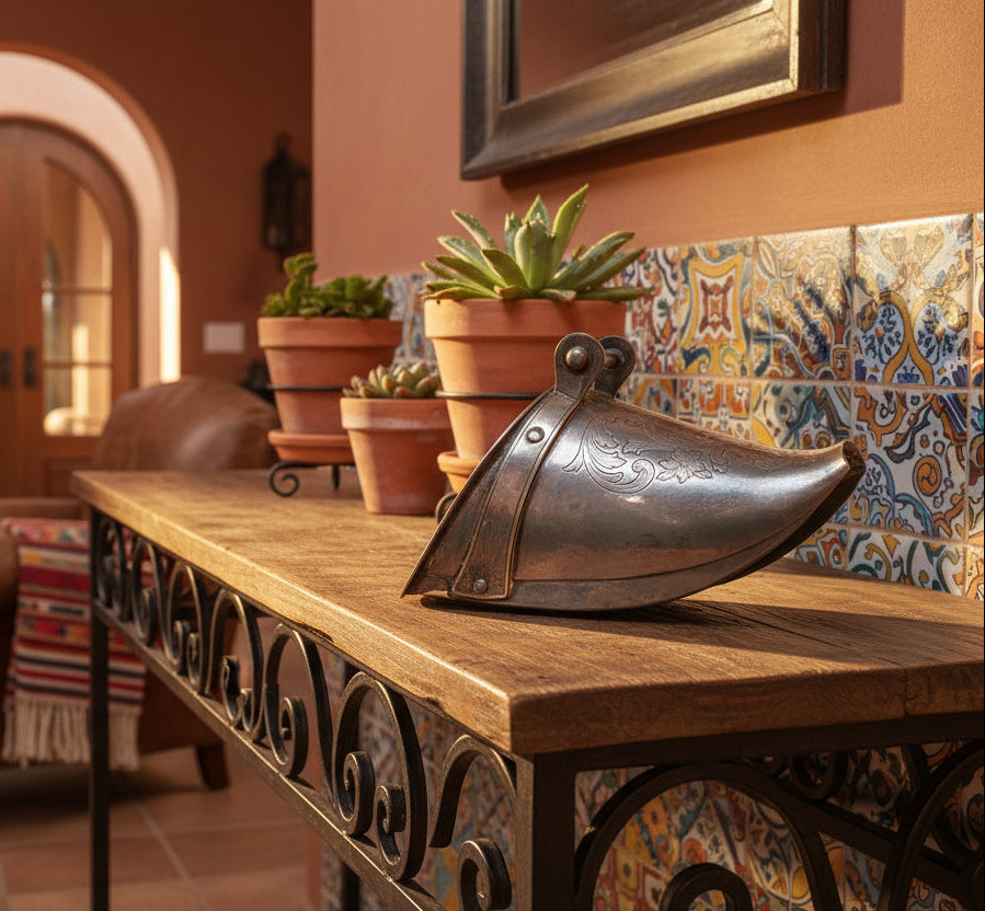 Vintage Maesa 323 Silver Plated Spanish Stirrup - Conquistador Engraved Decor