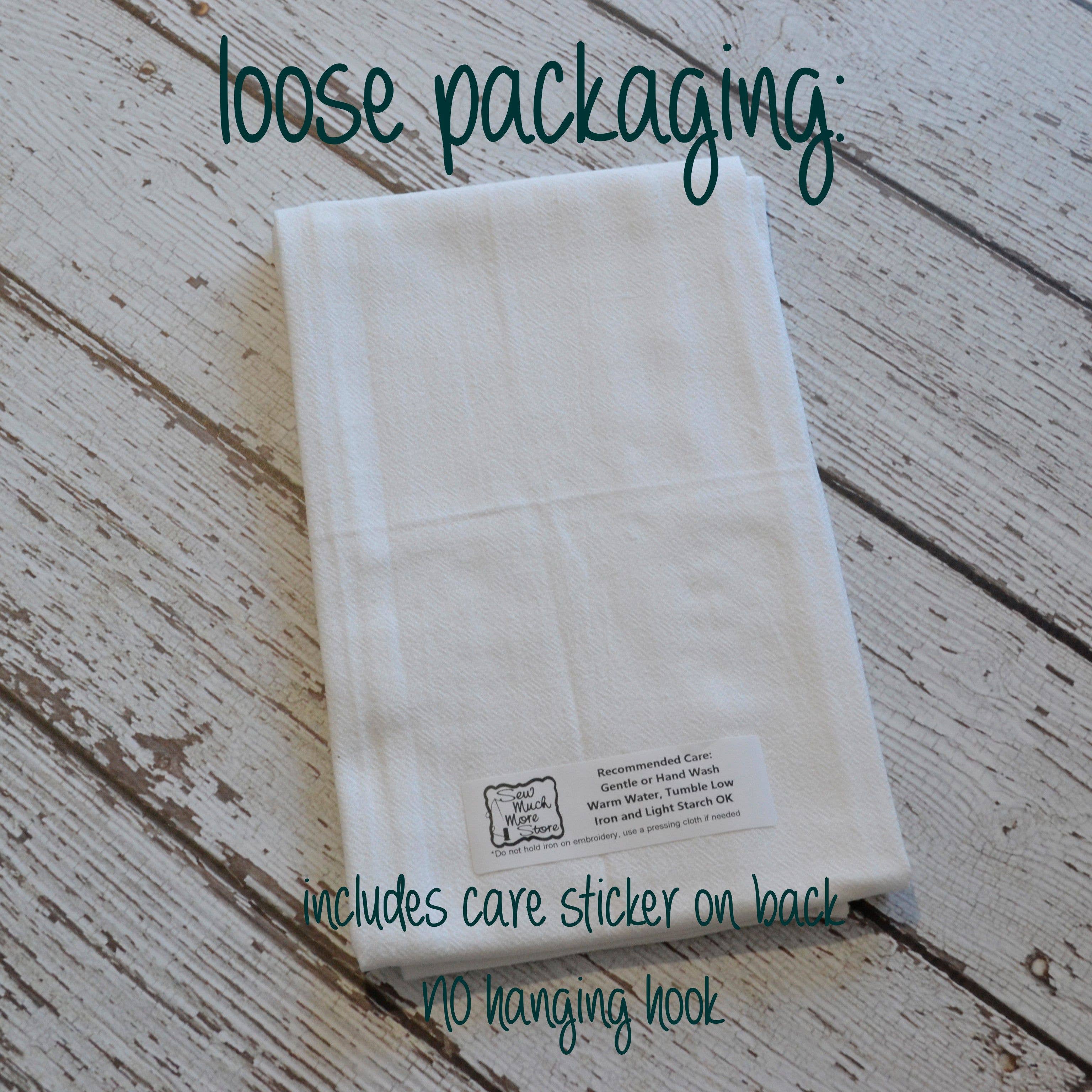 Embroidered Farm Animal Flour Sack Tea Towel | Misc Fabric Colors | Farmhouse Kitchen Decor