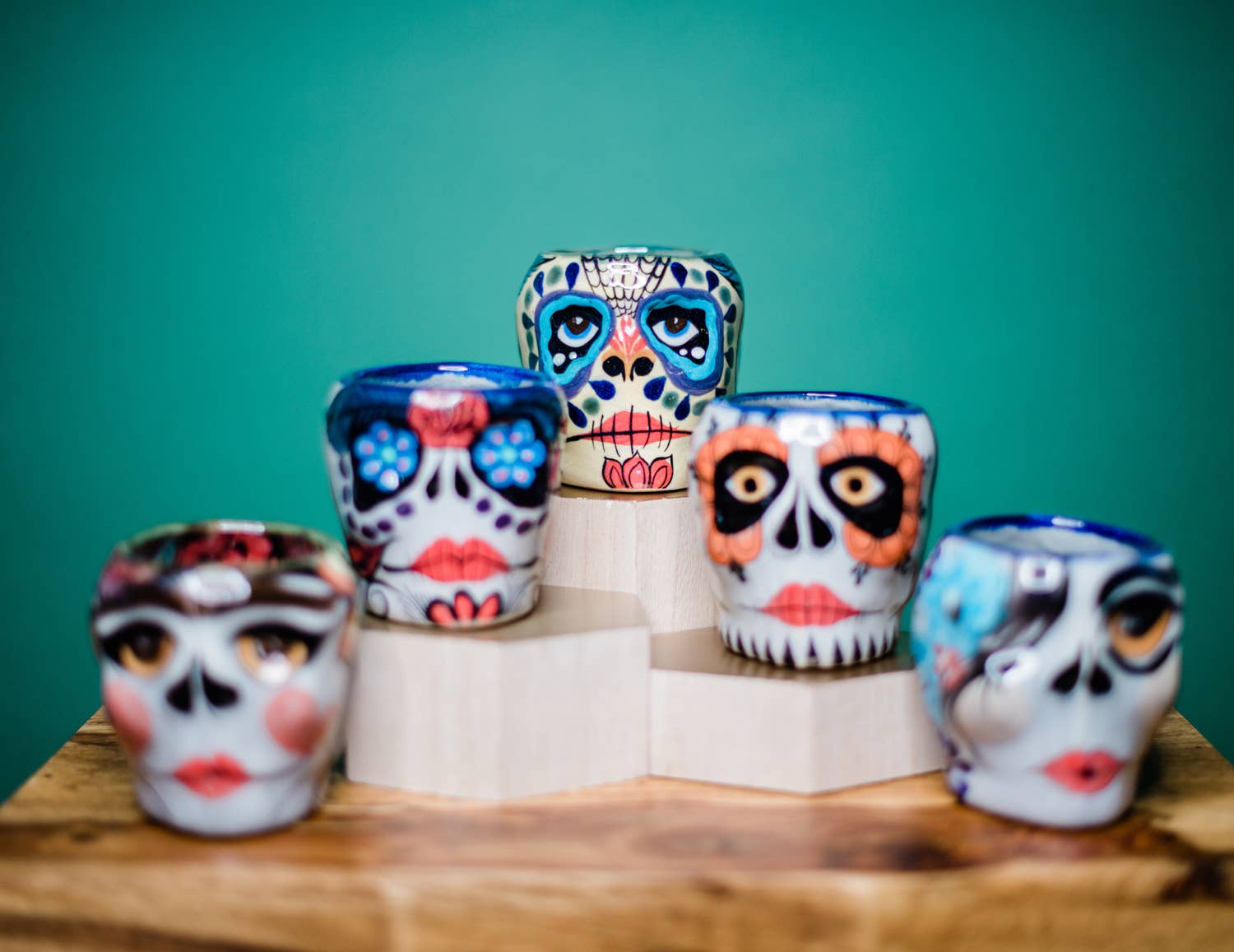La Catrina Sugar Skull Skeleton Mug Artisan Made