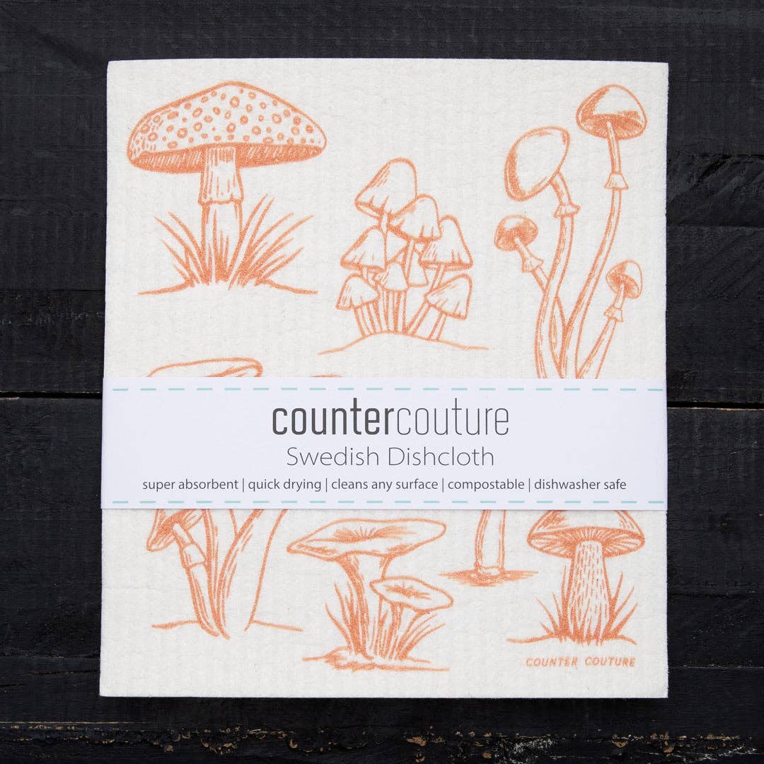 Mushroom Swedish Dish Cloth | Eco-Friendly Reusable Kitchen Cloth