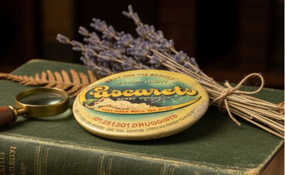 Antique Cascarets Pocket Mirror Advertising Candy Cathartic Wheeling WV Quack Medicine