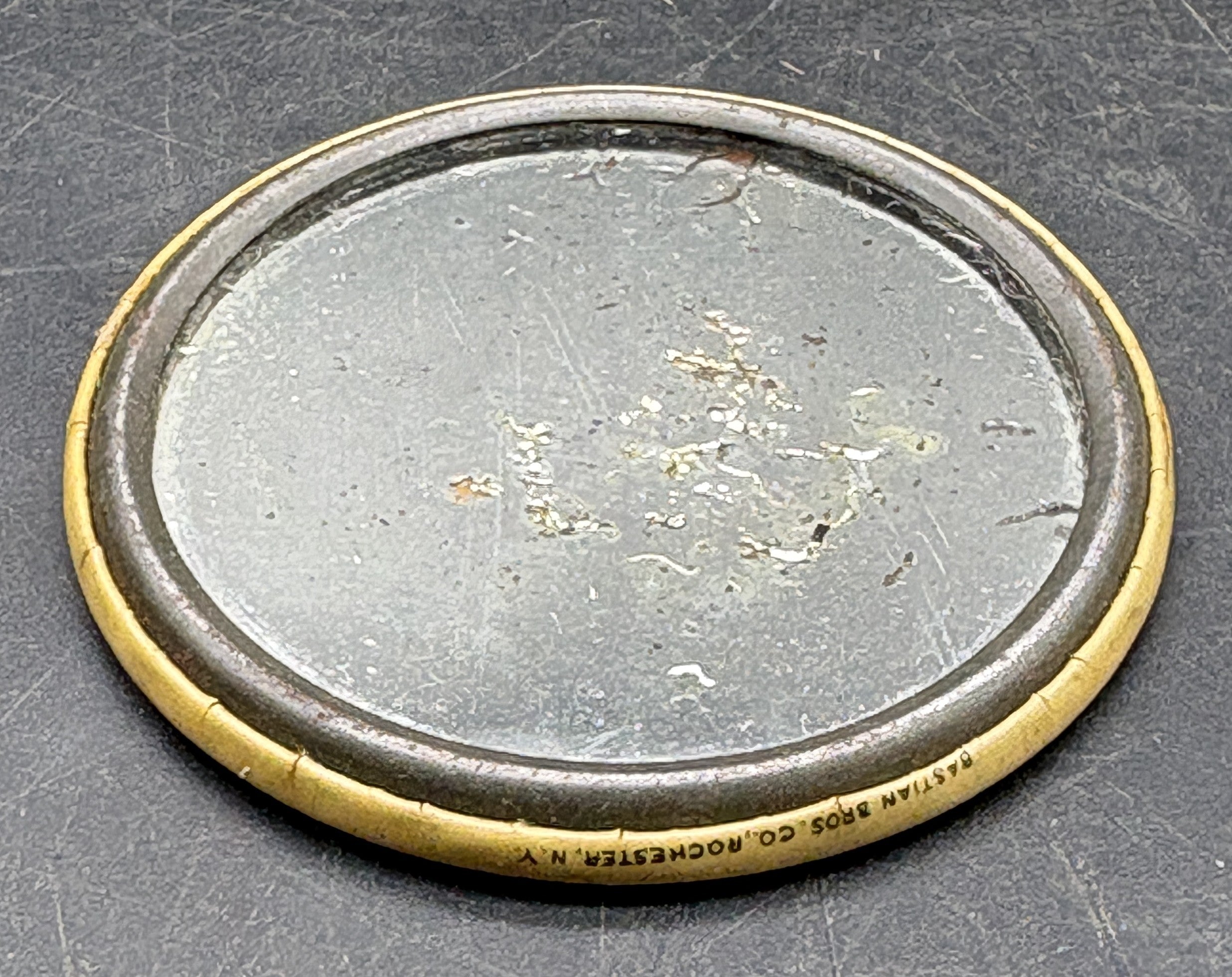 Antique Cascarets Pocket Mirror Advertising Candy Cathartic Wheeling WV Quack Medicine