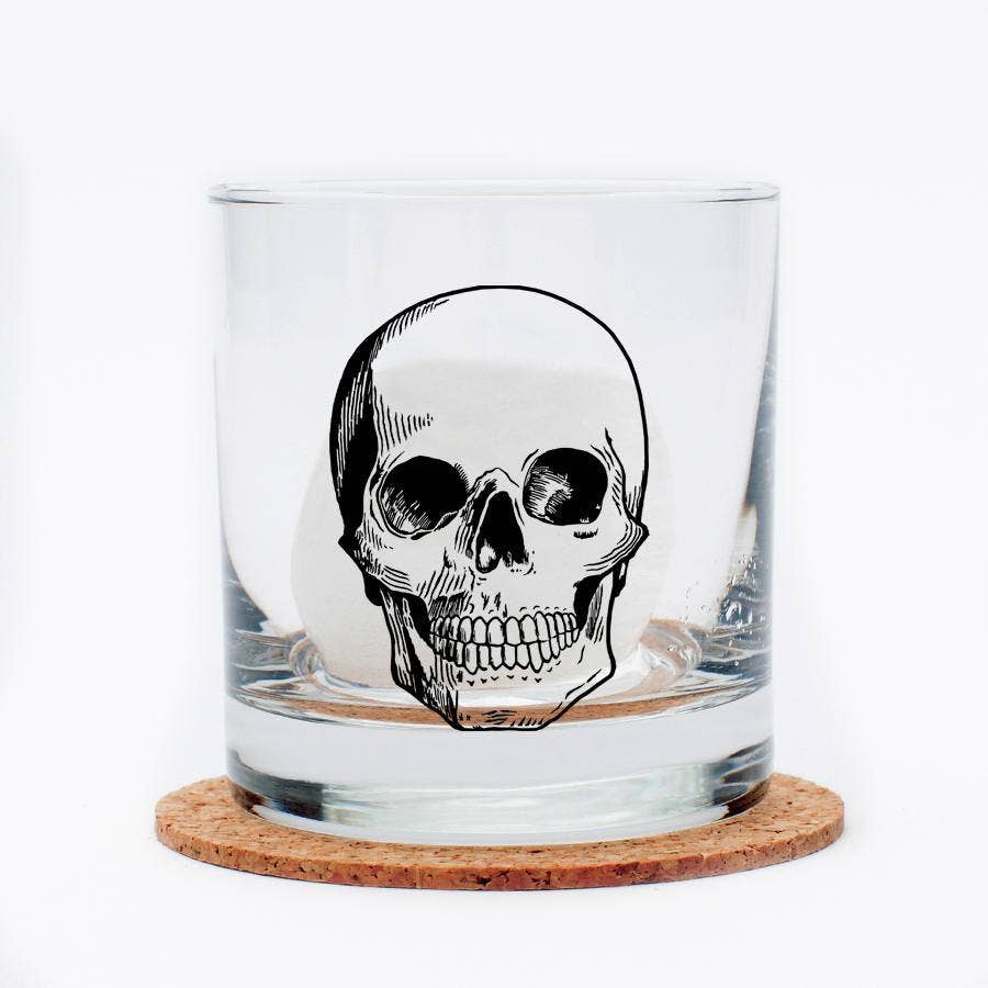 Skull Rocks Glass — 11oz Whiskey Glass | Black