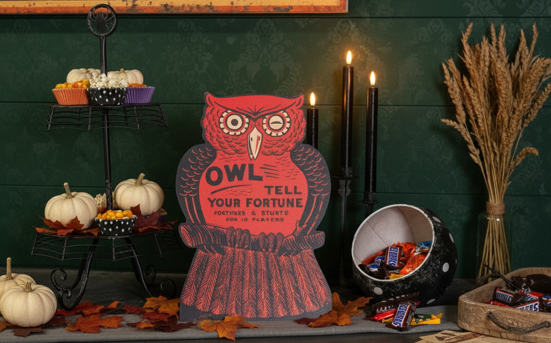 Vintage Owl Fortune Teller Dummy Board – Mystical Home Decor