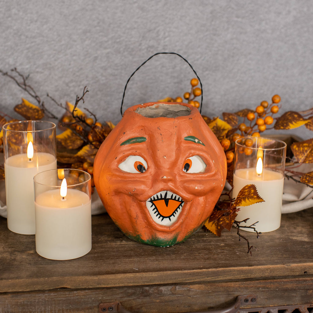 7" Orange Jack O' Lantern Choir Boy Figurine – Halloween Home Decor