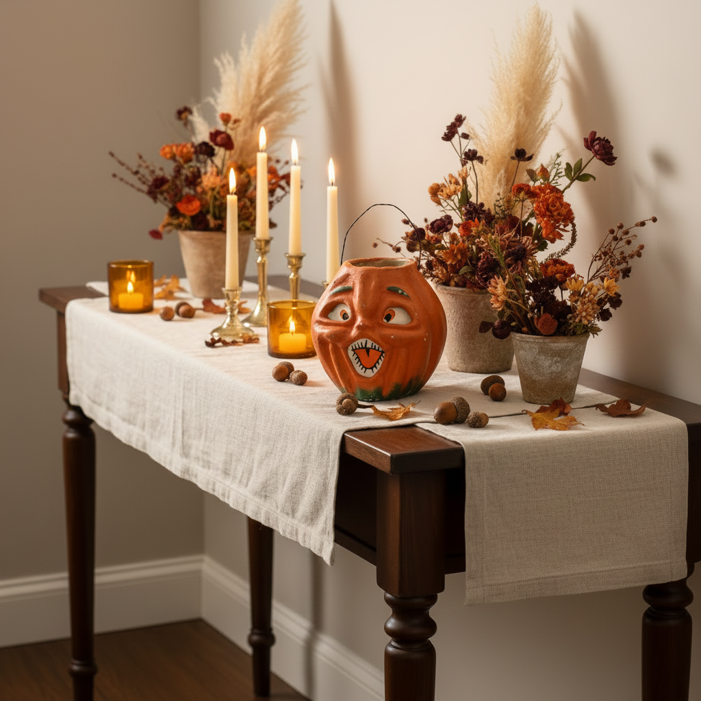 7" Orange Jack O' Lantern Choir Boy Figurine – Halloween Home Decor