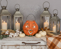 7" Orange Jack O' Lantern Choir Boy Figurine – Halloween Home Decor