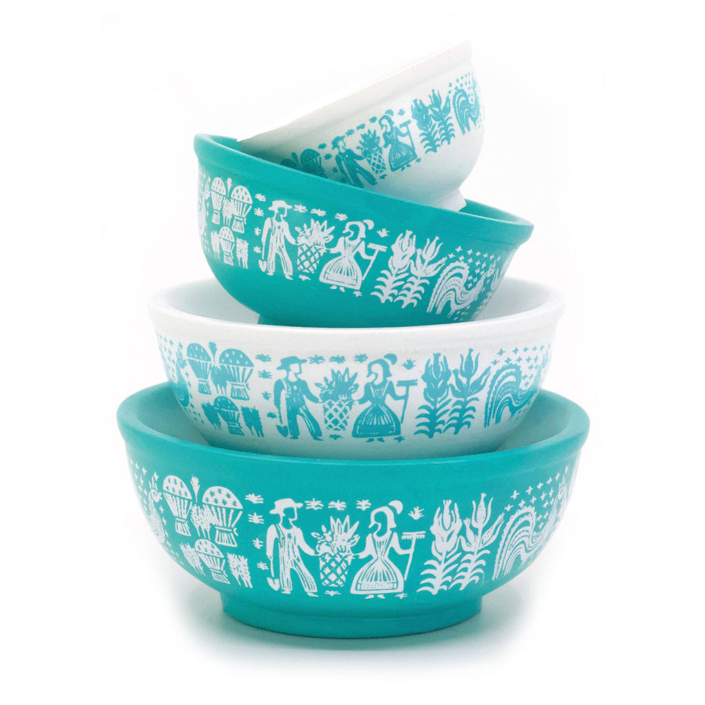 Friendship Miniature Mixing Bowl Stack Pyrex Style Collectible