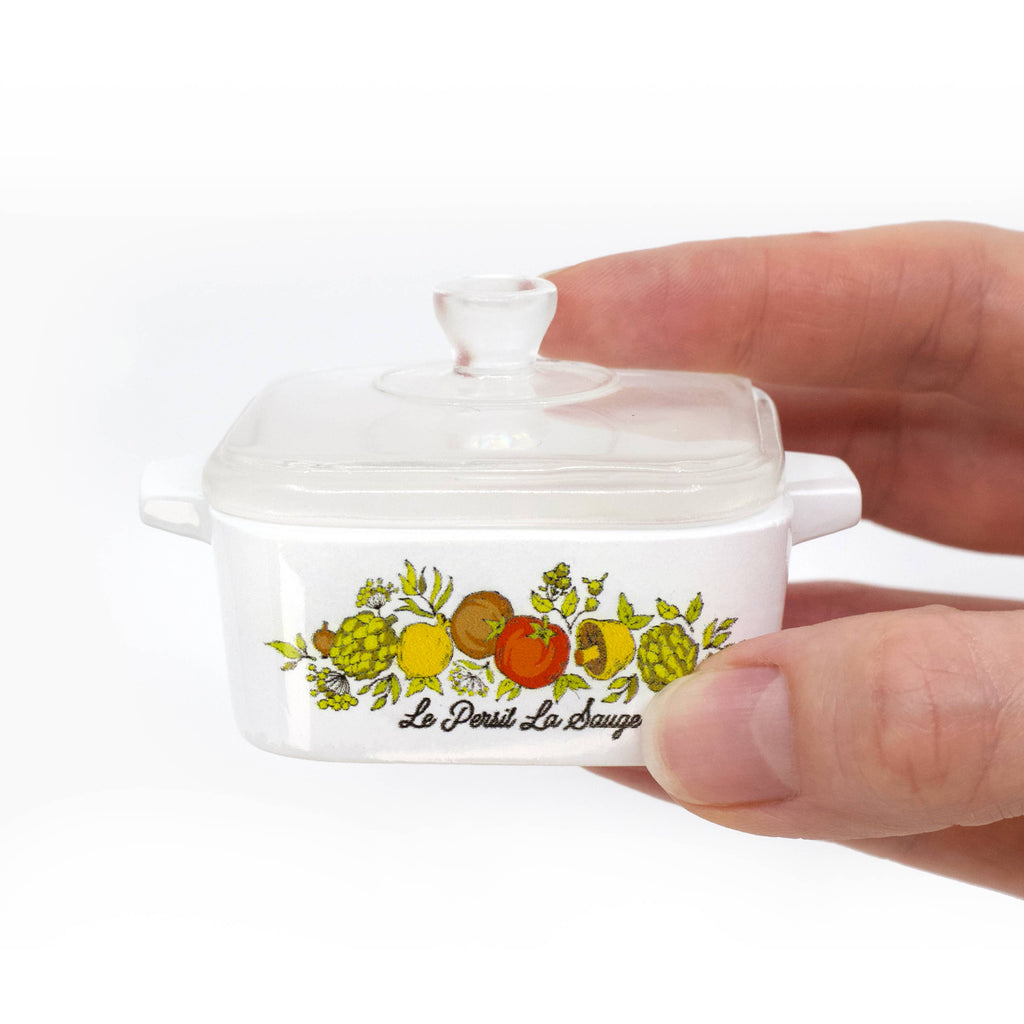 Spice of Life CorningWare Style Mini Resin Dish Trinket Box