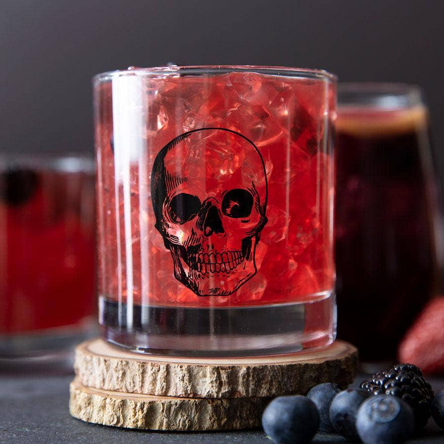 Skull Rocks Glass — 11oz Whiskey Glass | Black