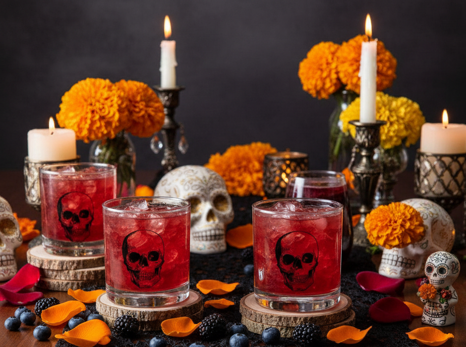 Skull Rocks Glass — 11oz Whiskey Glass | Black