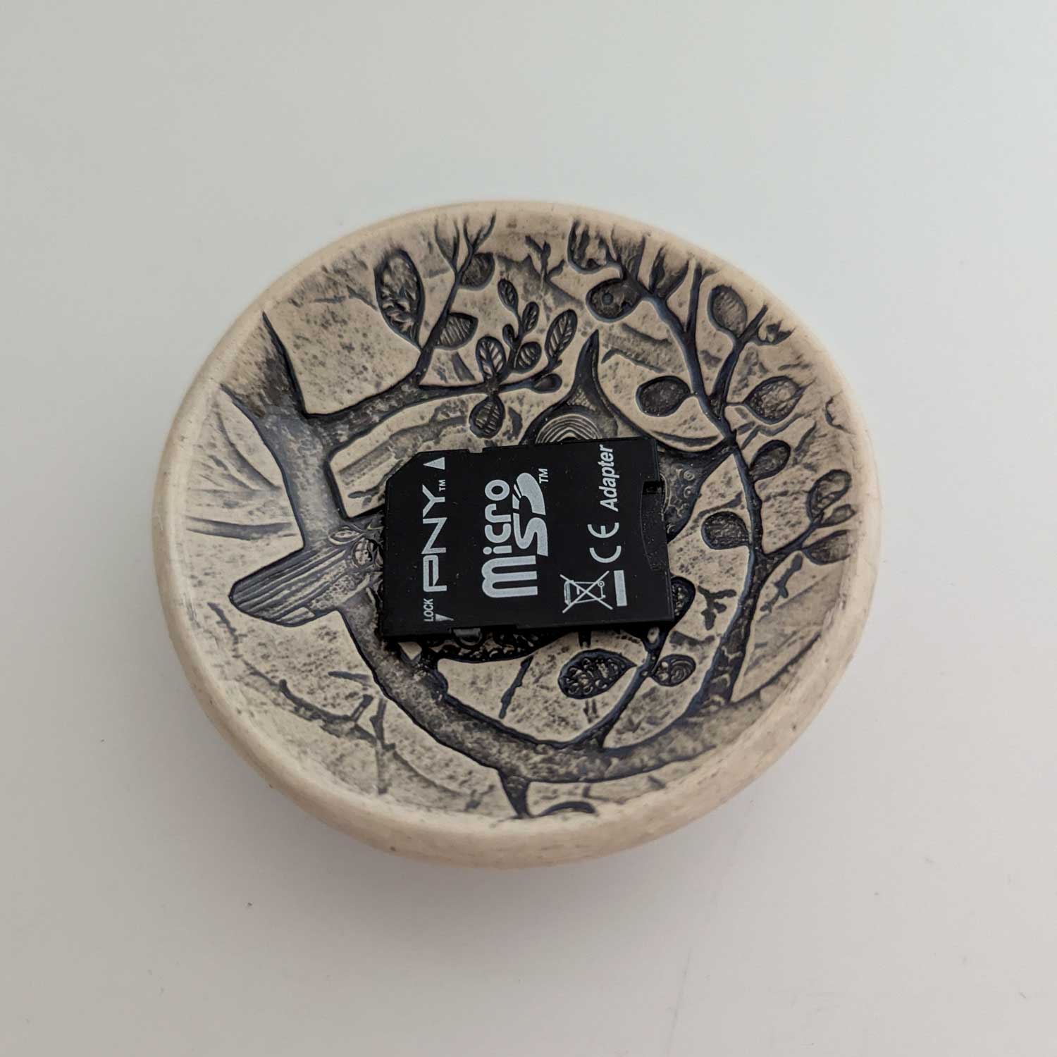 Pottery Dish Bowl - Owl Hand Crafted Art Pottery