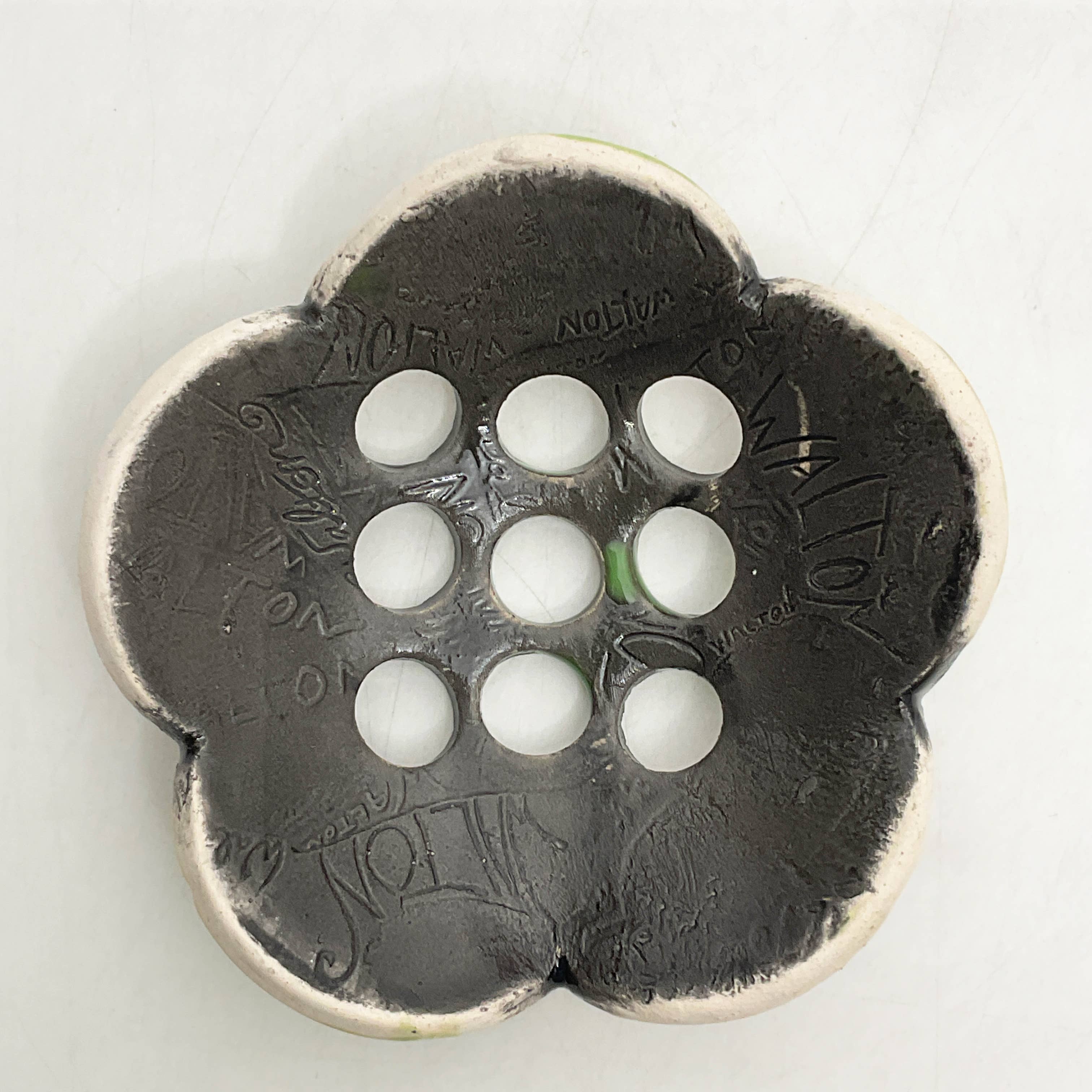 Flower Frog for Canning Jar Art Pottery Hand Crafted