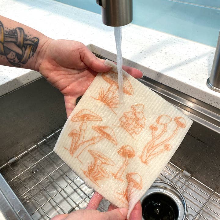 Mushroom Swedish Dish Cloth | Eco-Friendly Reusable Kitchen Cloth