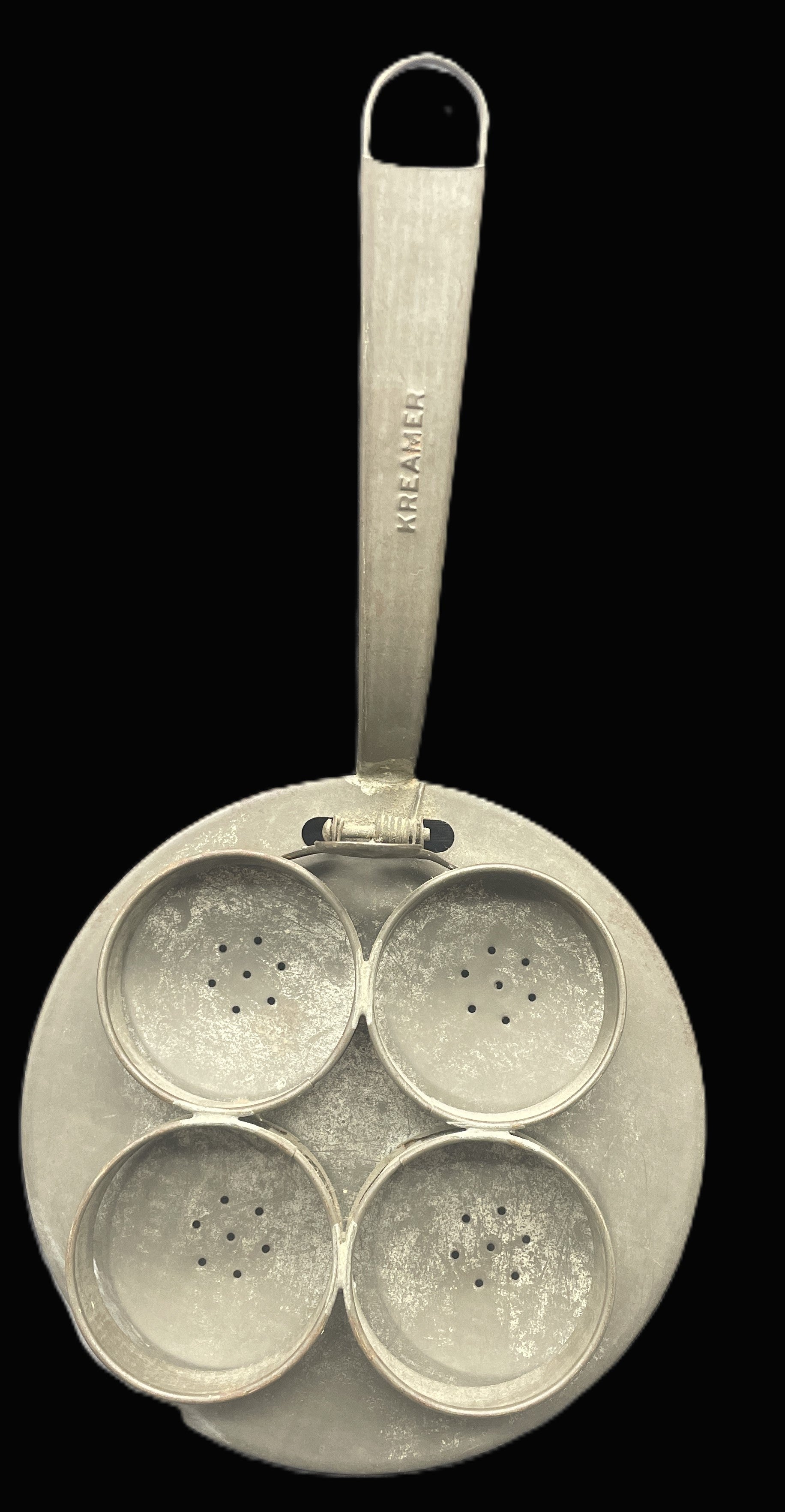 Vintage Kreamer 4 Egg Spring Action Poacher Primitive Kitchen Ware Circa 1890's