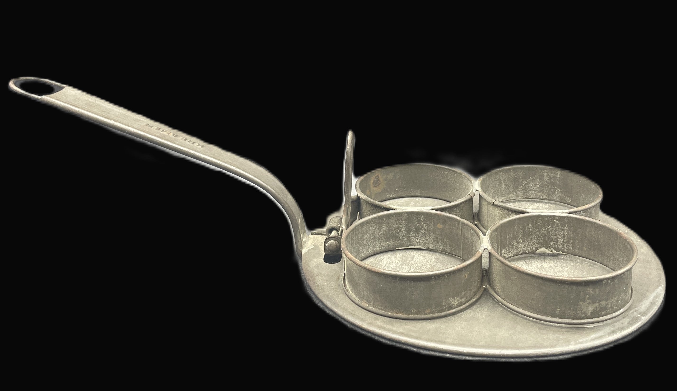 Vintage Kreamer 4 Egg Spring Action Poacher Primitive Kitchen Ware Circa 1890's