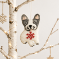 Snowflake Frenchie Ornament | A Little Big-Eared Cheer