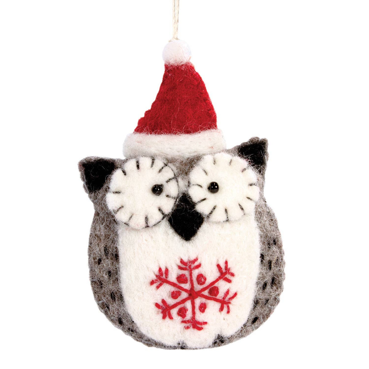 Snowflake Holiday Owl Ornament | A Little Hoot of Cheer