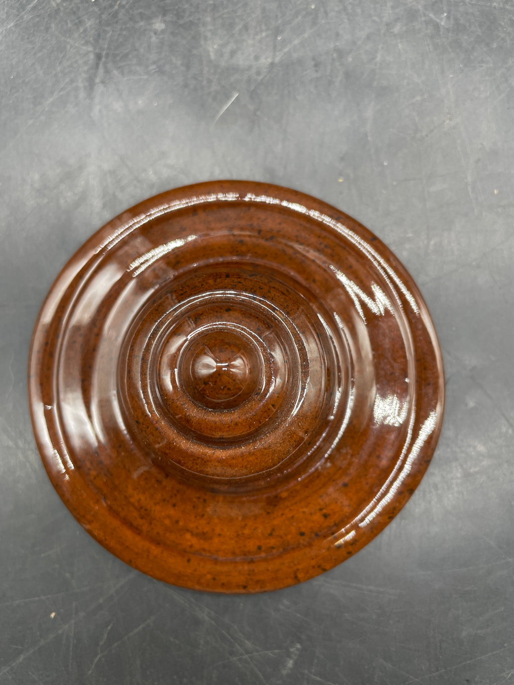 Studio Pottery Lidded Bowl Brown Glaze Handmade Dish