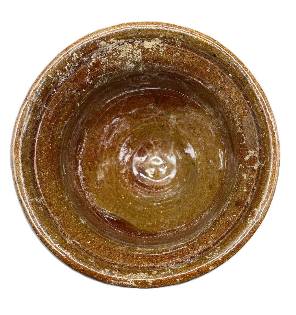 Studio Pottery Lidded Bowl Brown Glaze Handmade Dish