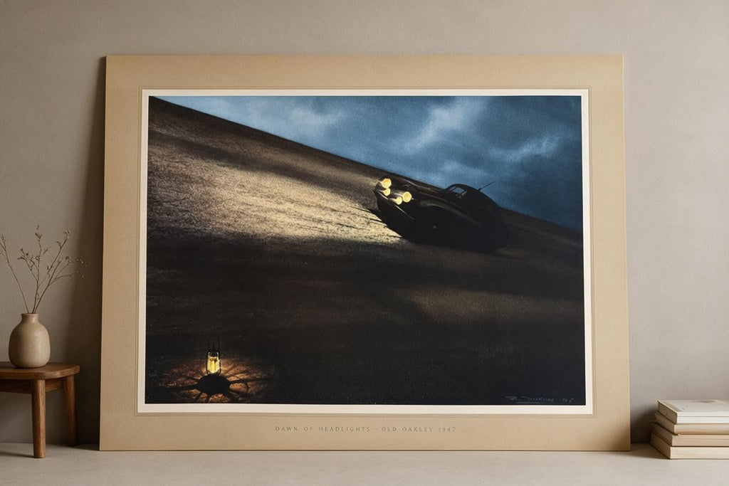 1952 Jaguar XK120 “Dawn at Montlhéry” Showroom Poster | Roy Nockolds