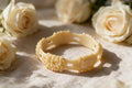 Vintage Cream Celluloid Openwork Floral Bangle