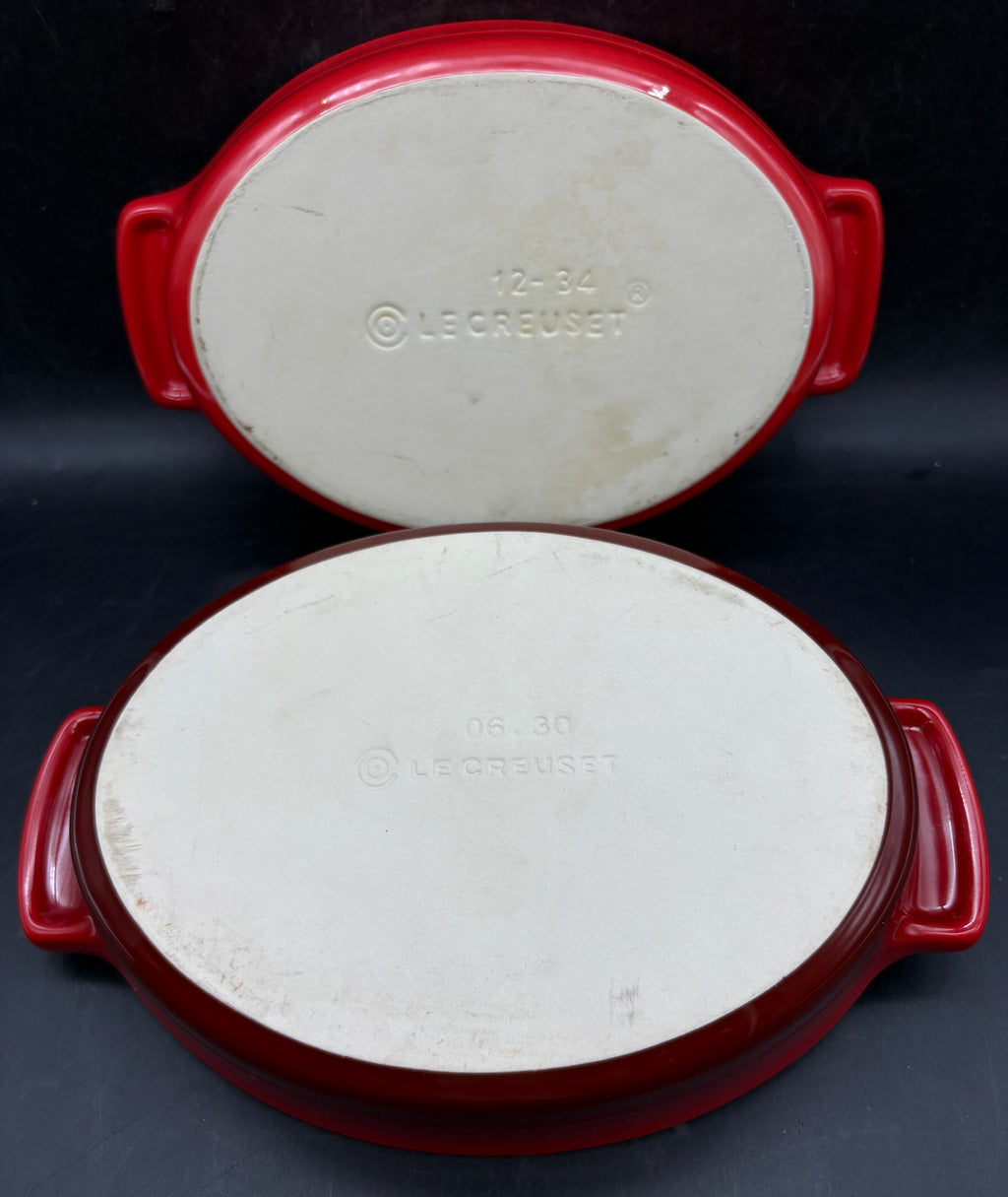 Bistro Reds | Le Creuset Red Oval Stoneware Baking Dishes, Set of 2