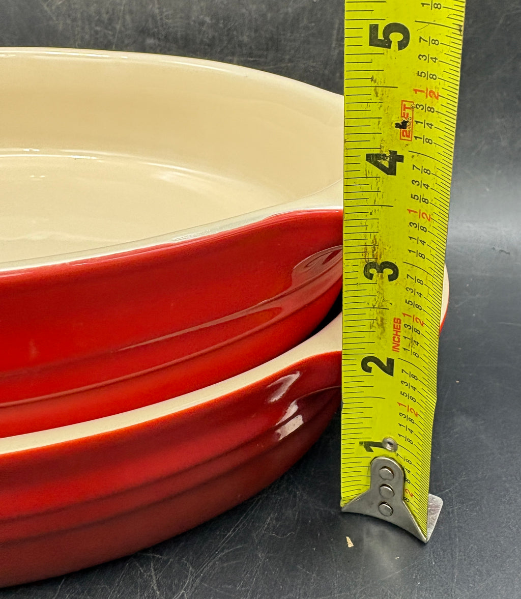 Bistro Reds | Le Creuset Red Oval Stoneware Baking Dishes, Set of 2